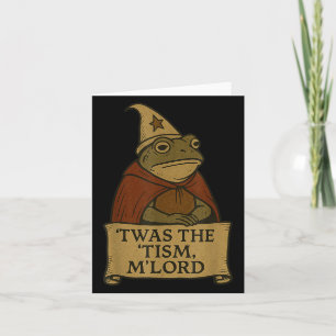 Funny Meme Tees Twas The Tism Mlord Card