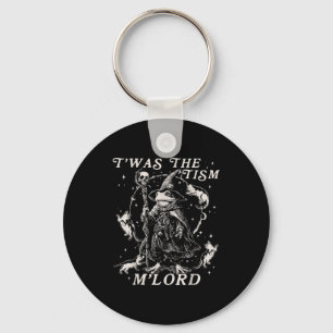 Funny Meme Twas The Tism M Lord Autism Frog Graphi Keychain