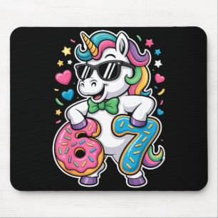 Funny Meme Unicorn Girls Kids Six Seven 6-7 Brainr Mouse Pad