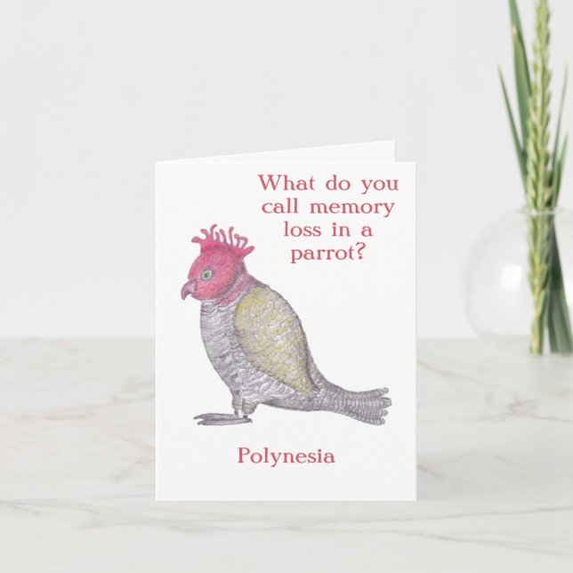 Funny Memory Loss Birthday or Retirement Card (Front)