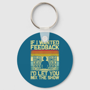 Funny Men Dj Music Producer Dance Sound Keychain