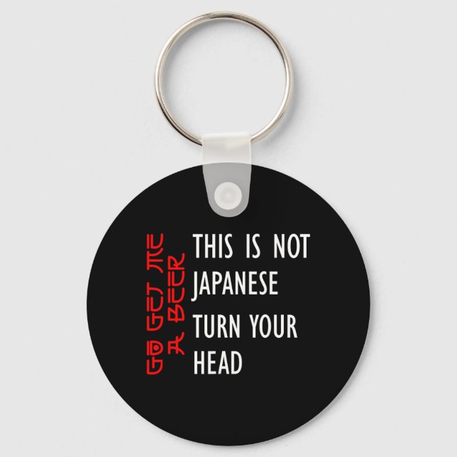 Funny Men Drinking Dad Father Day Go Get A Beer Keychain (Front)