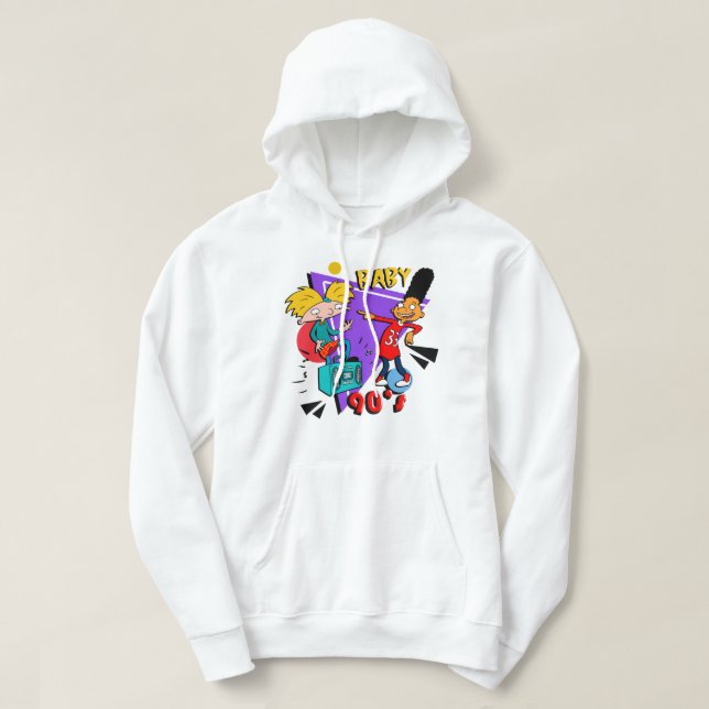 Funny Men Hey Arnold 90S Baby Get To The Da Choppa Hoodie (Design Front)