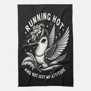 Funny Menopause Hot Flash Kitchen Towel