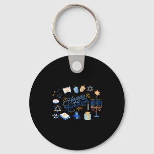 Funny Menorah Hanukkah 2025 Meowzel Chanukah Jewis Keychain
