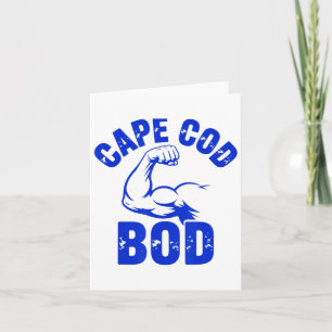 Funny Men's Cape Cod Bod Machusetts Summer Beach F Card
