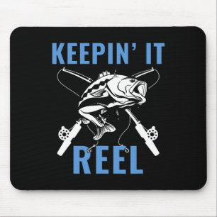 Funny Mens Fishing Graphic Fishing Saying Fisherma Mouse Pad