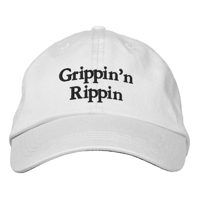 Funny Mens Novelty Golf GRIPPIN'N RIPPIN Embroidered Hat (Front)