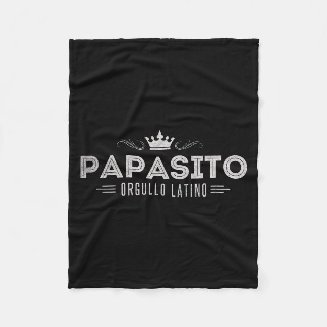 Funny Mens Papasito Father's Day Design For Man  Fleece Blanket (Front)