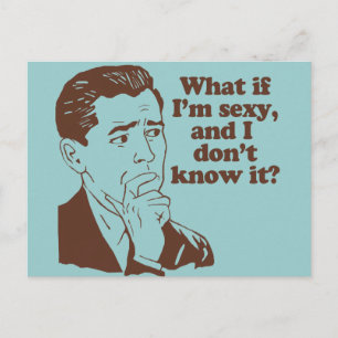 Funny Mens Retro Style Humour Postcard