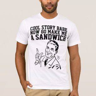 FUNNY MEN'S RETRO T-Shirts, GO MAKE ME A SANDWICH T-Shirt