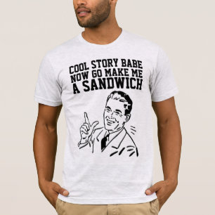 FUNNY MEN'S RETRO T-Shirts, GO MAKE ME A SANDWICH T-Shirt