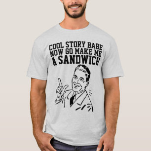 FUNNY MEN'S RETRO T-Shirts, GO MAKE ME A SANDWICH T-Shirt