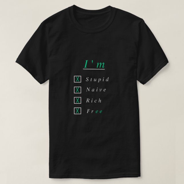 Funny Men's T-Shirt with Text - Customizable (Design Front)