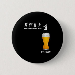 Funny Mens Week From Monday To Friday - Beer Alcoh 2 Inch Round Button