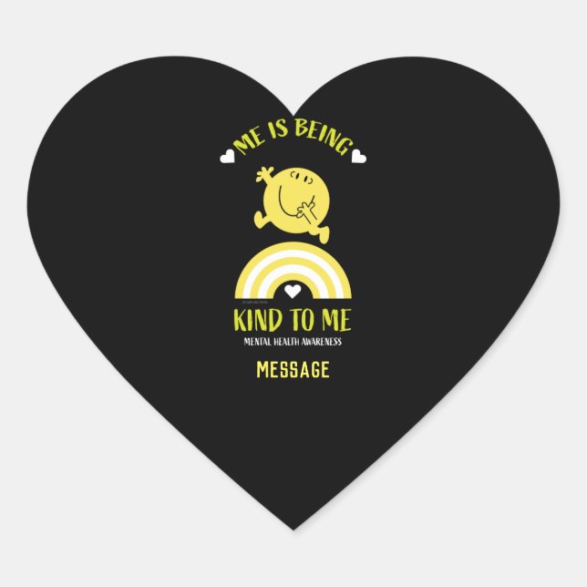 Funny Mental health awareness Hr Support  Heart Sticker (Front)