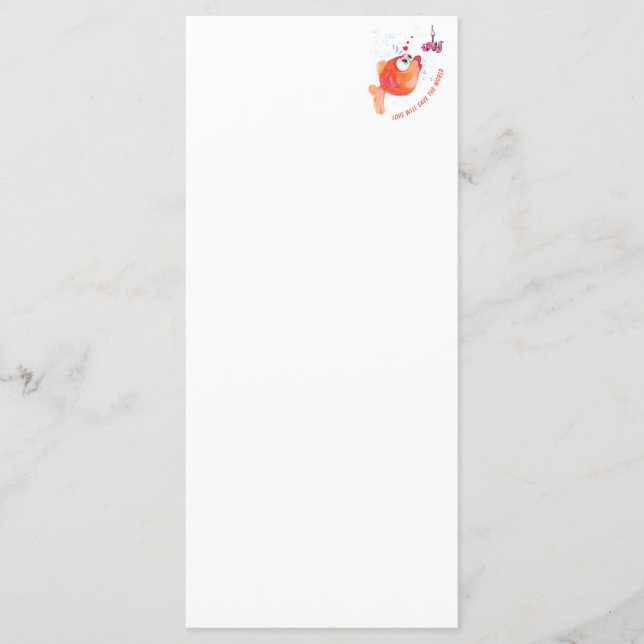 Funny Menu Happy Fish and Worm Customizable (Front)