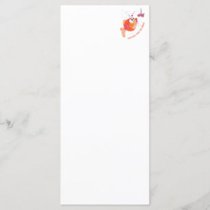 Funny Menu Happy Fish and Worm Customizable