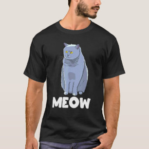 Funny Meow Cat Lady and Cats Kittens People Men Wo T-Shirt