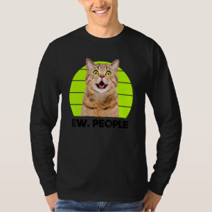 Funny Meow Surprised Cat, Ew. People Illustration T-Shirt