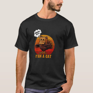 Funny Meow Turkey Cat Retro Women Men Kids Thanksg T-Shirt