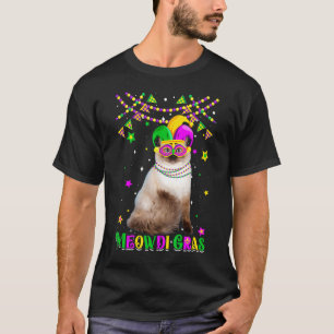 Funny Meowdi Gras Ragdoll Cat Mardi Gras Carnival T-Shirt