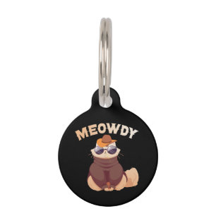 Funny Meowdy Texas Pet Cat Animal Lover Gift Tag
