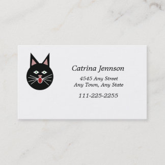 Funny Meowing Cat Business Card
