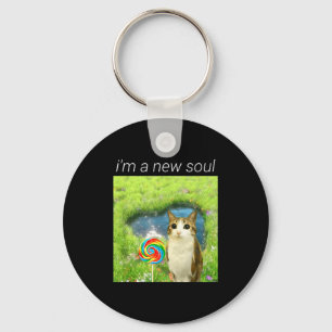 Funny Meowl Meme, Cat Owl Meme Brainrot Gen Alpha  Keychain