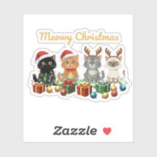 Funny Meowy Christmas Cute Cats Holiday Kittens