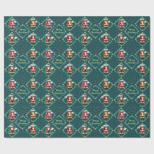 Funny Meowy Christmas Santa and Kitties Wrapping Paper