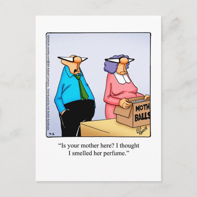 Funny Mère en Humour de loi Carte postale (Devant)