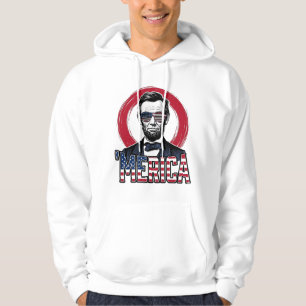 Funny Merica Patriotic President Vintage Vector De Hoodie