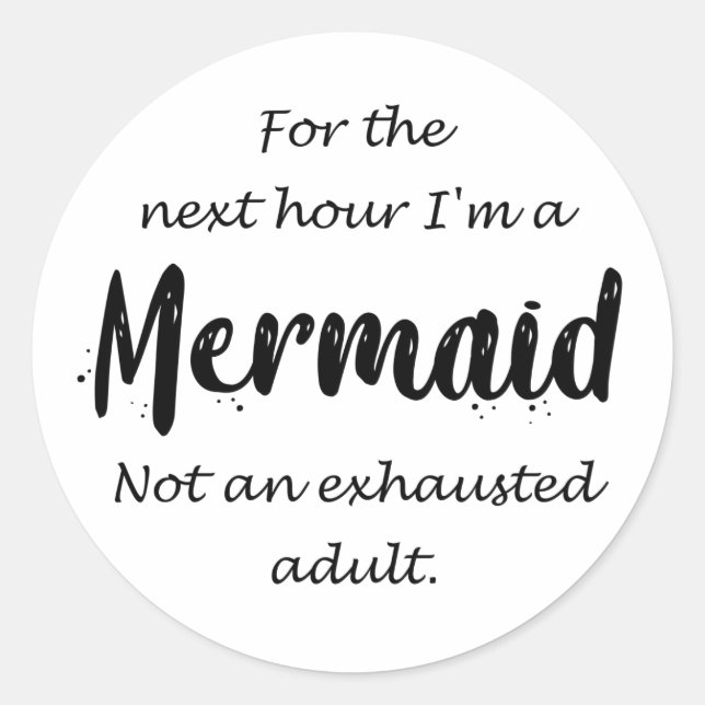 Funny Mermaid Bath Bomb Soap Bath Bomb Or Soak Classic Round Sticker (Front)