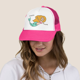 Funny Mermaid custom name hats