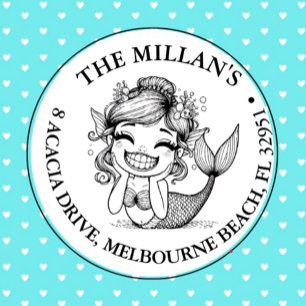 Funny Mermaid Party theme Self-inking Stamp