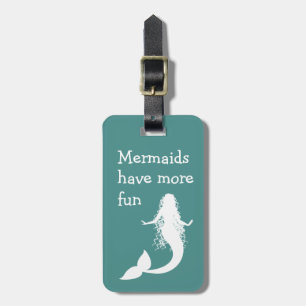 Funny Mermaid Travel Luggage Tag
