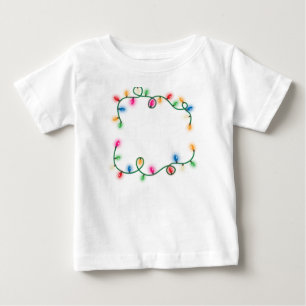 Funny Merry and Bright Christmas Lights Xmas Holid Baby T-Shirt