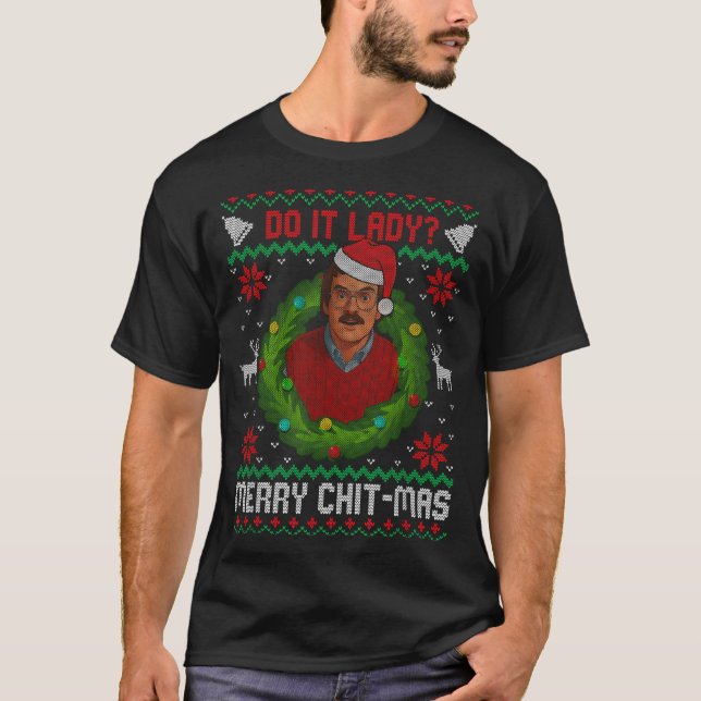 Funny Merry Chit-mas Ugly Christmas Sweater  (Front)