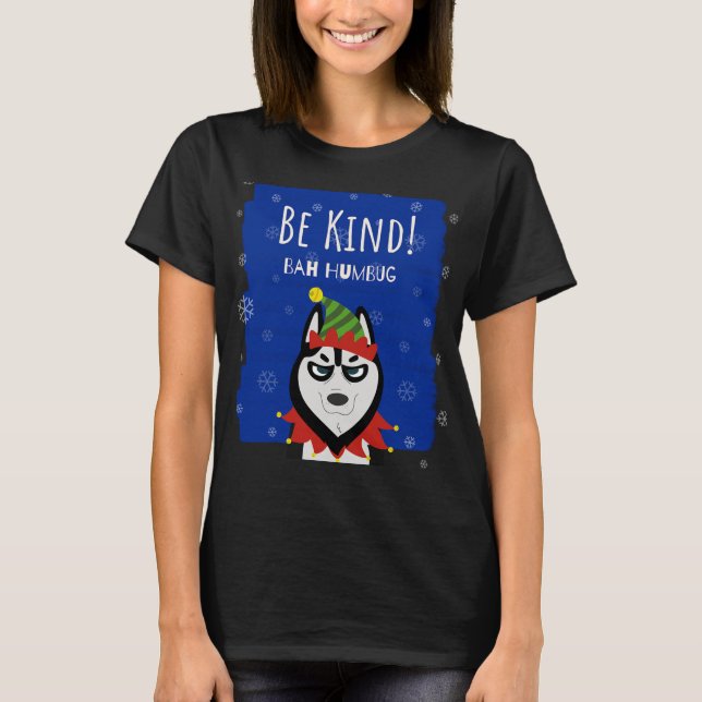 Funny Merry Christmas Bah Humbug Holiday T-Shirt (Front)