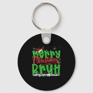 Funny Merry Christmas Bruh Holiday Meme Mens Boys Keychain