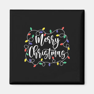 Funny Merry Christmas Lights Xmas Family Men Women Magnet