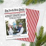Funny Merry Christmas One Photo North Pole News  Holiday Card<br><div class="desc">Extra Extra read all about it. The North Pole Times brings you the latest and greatest news articles from the North Pole, Greetings to everyone with this lovable and fun way to send Merry Christmas and Happy Holidays greetings to you and yours. This design allows you to add so much...</div>