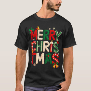 Funny Merry Christmas Yarn Crochet Knitting Quilte T-Shirt