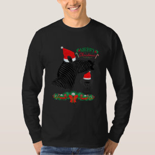 Funny Merry Christmas Zebra and Monkey Animal T-Shirt