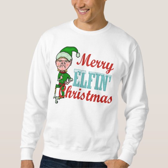 happy elfin christmas sweater