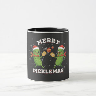  Funny Merry Picklemas Cute Christmas Pickleball  Mug
