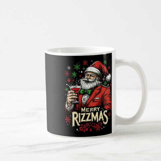 Funny Merry Rizzmas Santa Christmas  Coffee Mug (Right)