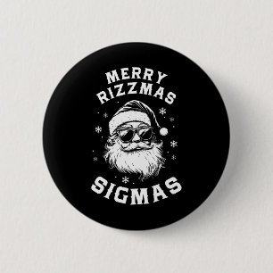 Funny Merry Rizzmas Sigmas Kids Teens School Chris 2 Inch Round Button