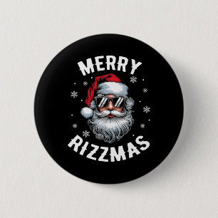 Funny Merry Rizzmas Sigmas Kids Teens School Chris 2 Inch Round Button